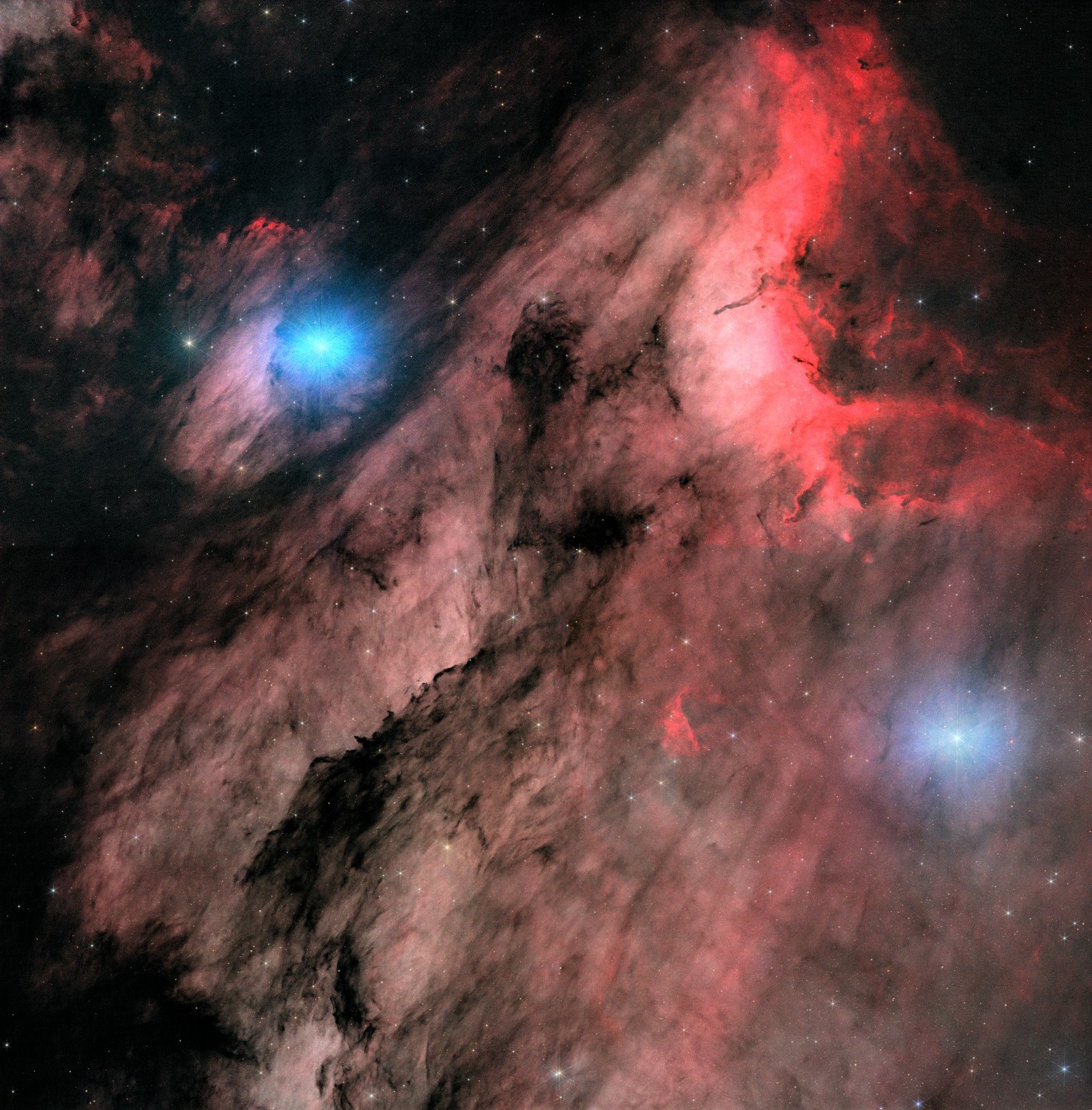 Option 1: RGB image with Halpha and OIII added to the red, green and blue channels
